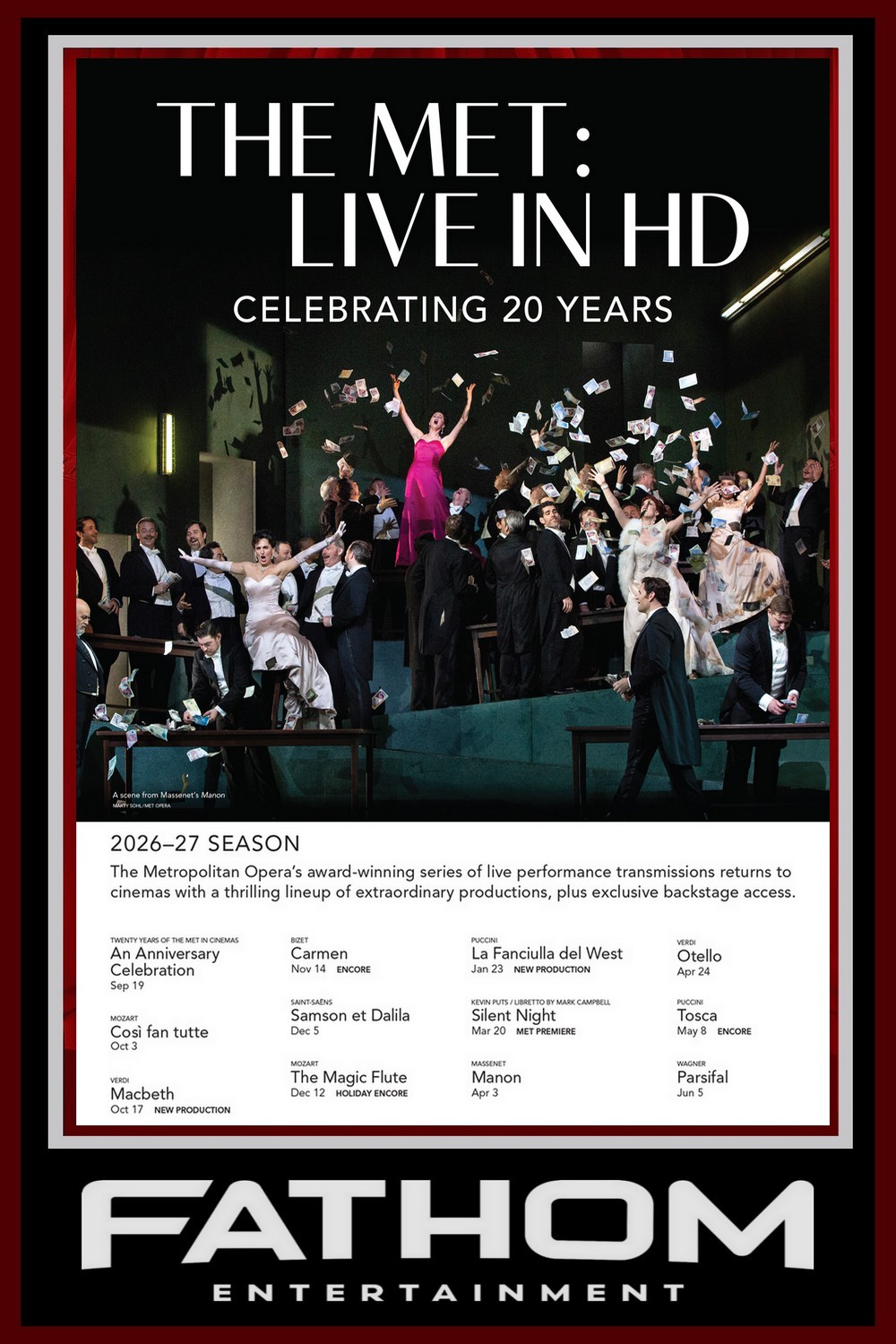 FATHOM ENTERTAINMENT presents The Metropolitan Opera 2026-27 Season