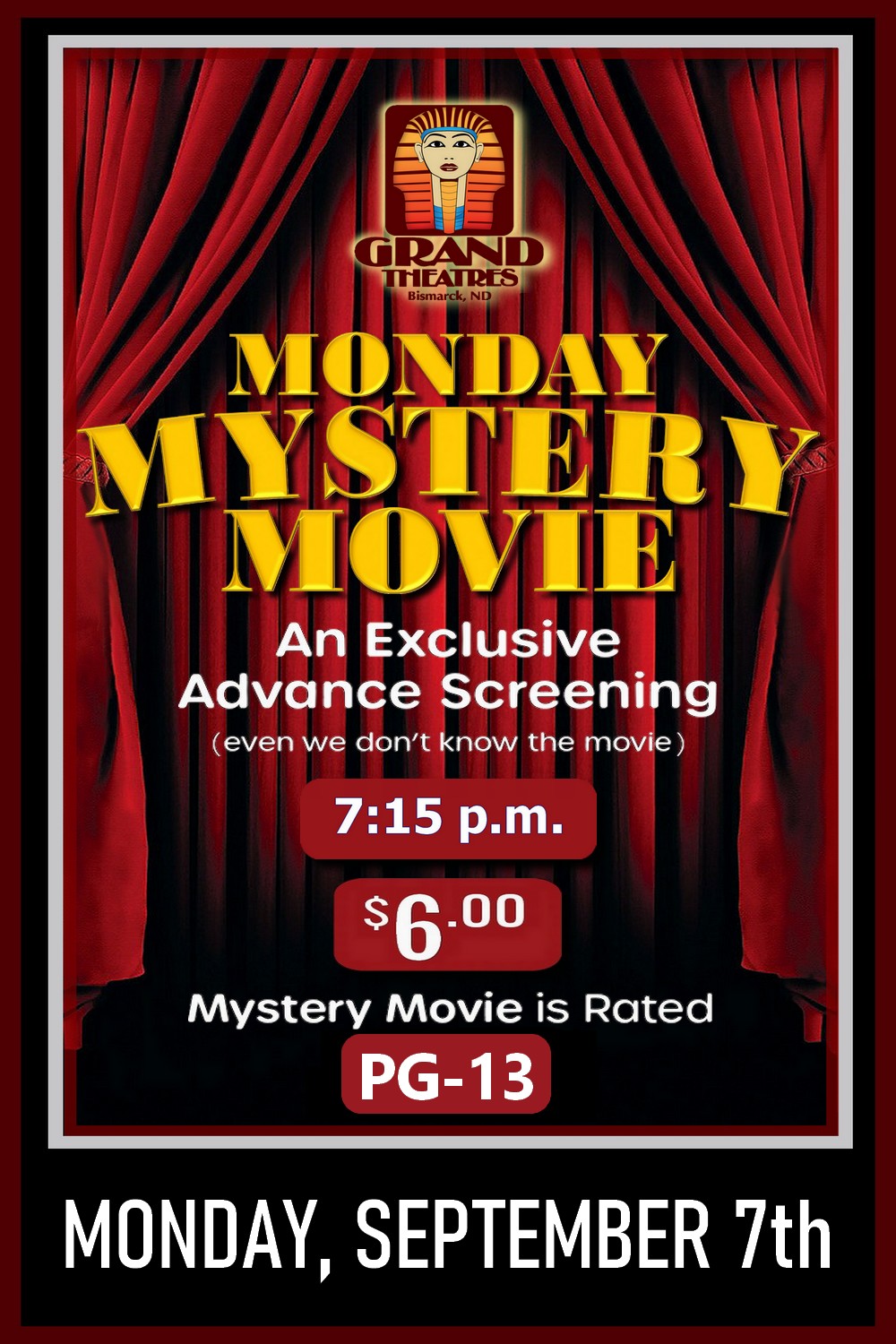 Monday Mystery Movie! 9/7 - Rated PG-13