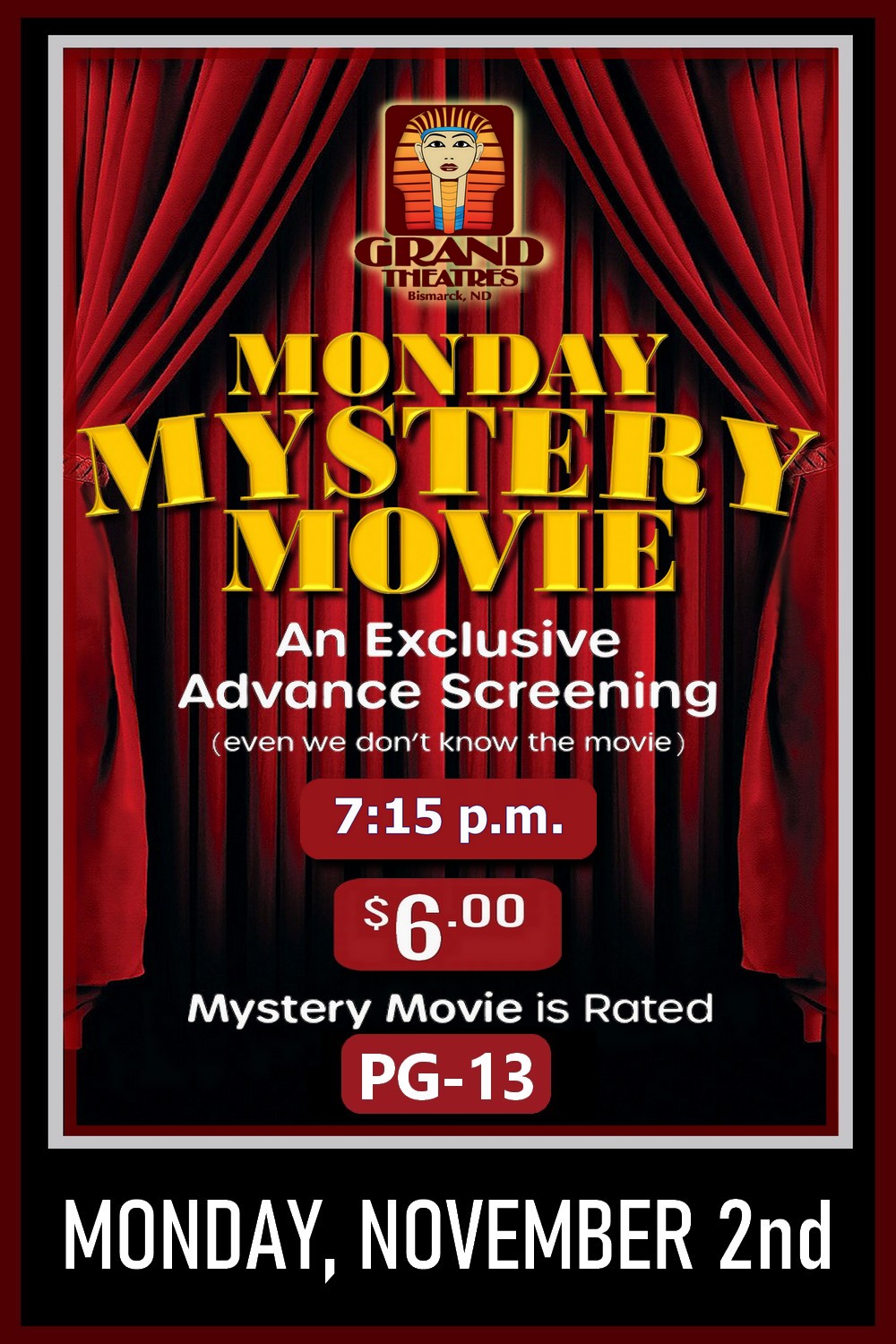 Monday Mystery Movie! 11/2 - RATED PG-13